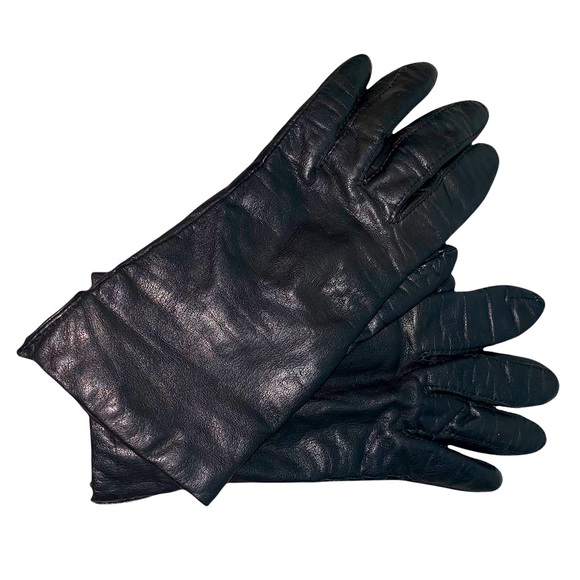 Fownes Accessories Fownes Leather 0 Cashmere Lined Gloves Dark